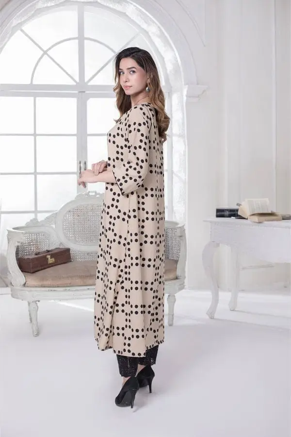 3 Pcs Women's Stitched Arabic Lawn Printed Suit - Image 5