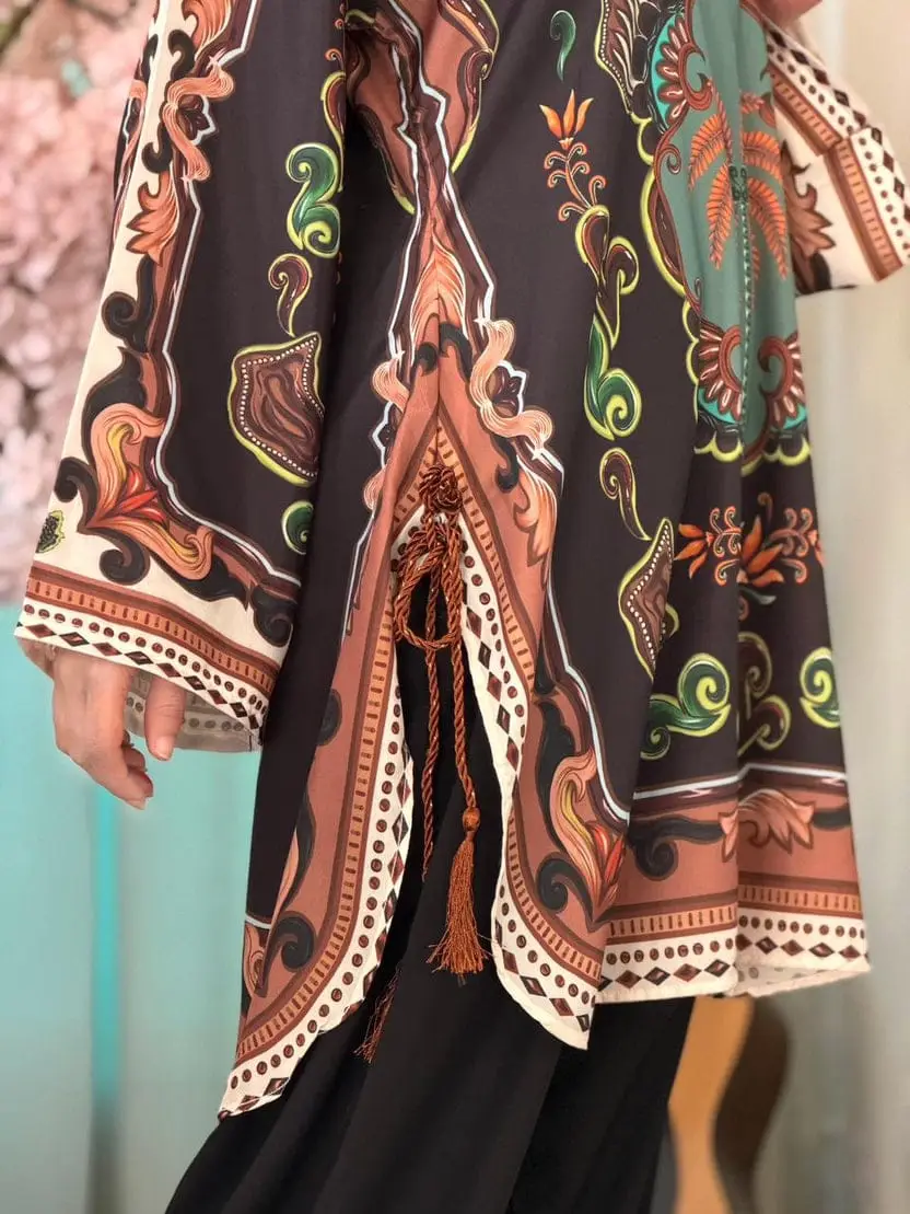 2 Pcs Women's Stitched Swiss Lawn Printed Co-Ord Set - Image 4
