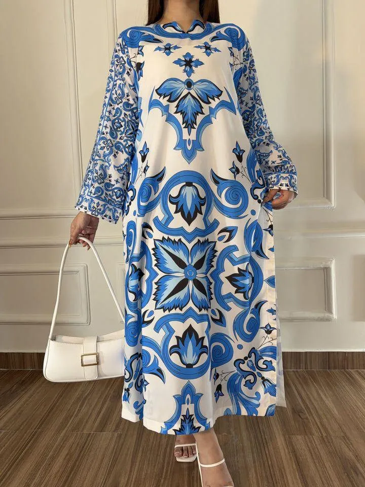 Blue Printed Doria Lawn 2PC Suit for Women - Image 6