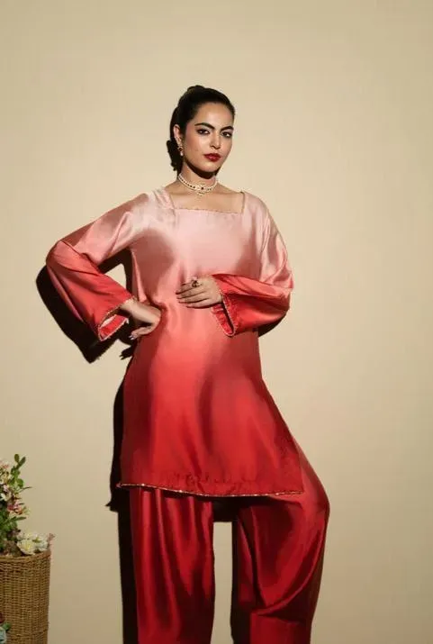 Multicolor Shamoz Silk Printed 2Pc Set - Image 5