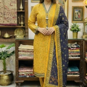Multicolor Printed Lawn 3Pcs Set for Women