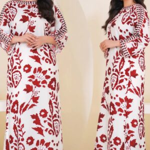 2 Pcs Women's Stitched Swiss Lawn Printed Shirt And Trouser