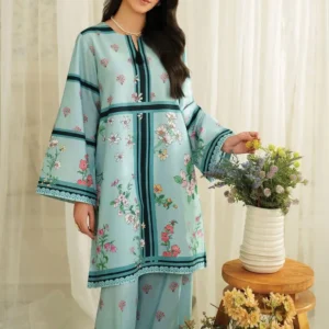 Blue Printed 2-Piece Co-ord Set for Women