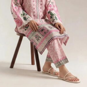 Pink Digital Print Lawn 2-Piece Kurta Set